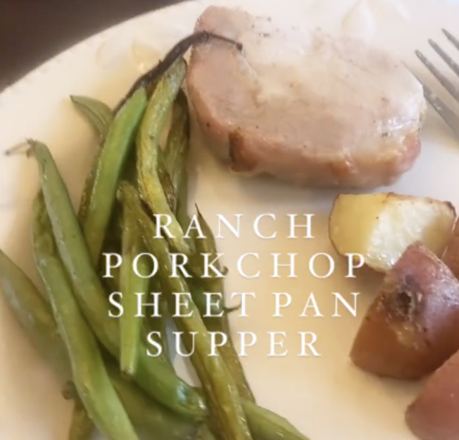 ranch pork chop sheet pan supper