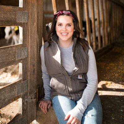 Annaliese Wegner - Modern Day Farm Chick - Annaliese in heifer barn